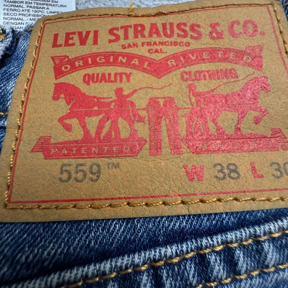 Levi Strauss & Co‎ 559 Relaxed Fit Jeans Mens Tag Size W38 L30 Blue Denim
